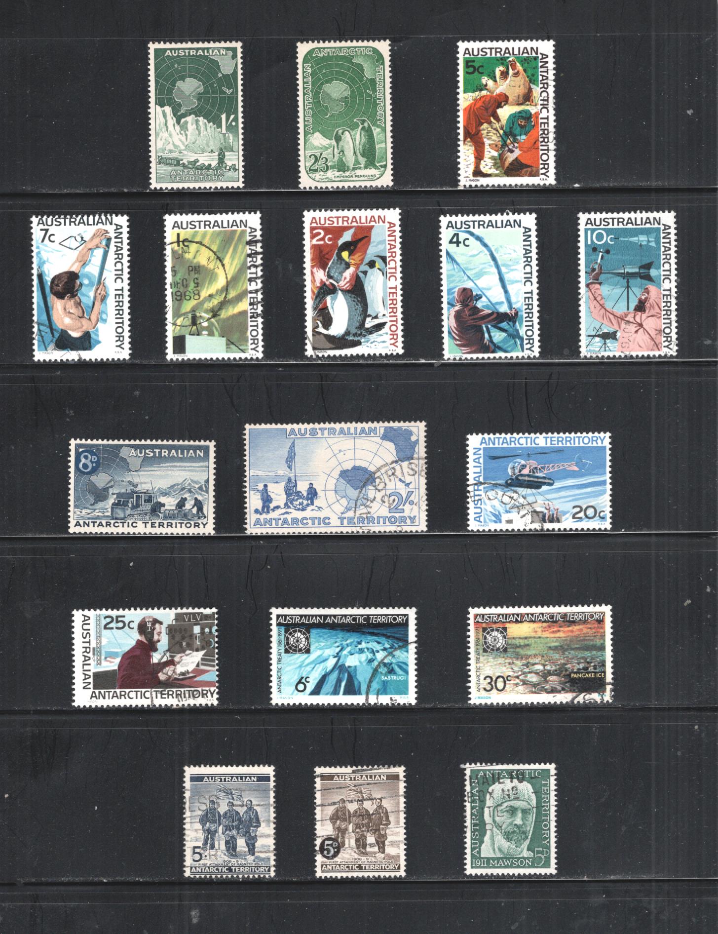 PNG 1973 MALE BIRDS OF PARADISE SET MNH