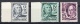 French Zone Wuerttemberg 3 Stamps Print on Gum