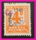 P2Ttr10 NZ 1940 4d Social Security Stamp
