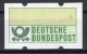 West Germany: ATM Stamp Missing Value Imprint MNH
