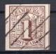 Hamburg: 1859 Michel 2 Used Very Nice Piece Signed