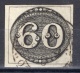 Brazil: 1843 Large Oxeye 60 Reis Used